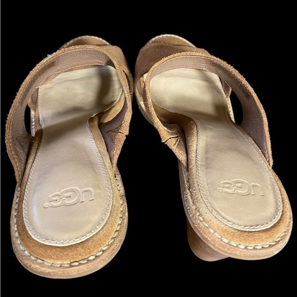 UGG-size 7 CELIA Suede Stacked Heel
Sandals in Chestnut Brown. Worn once! EUC!!! - Picture 11 of 14